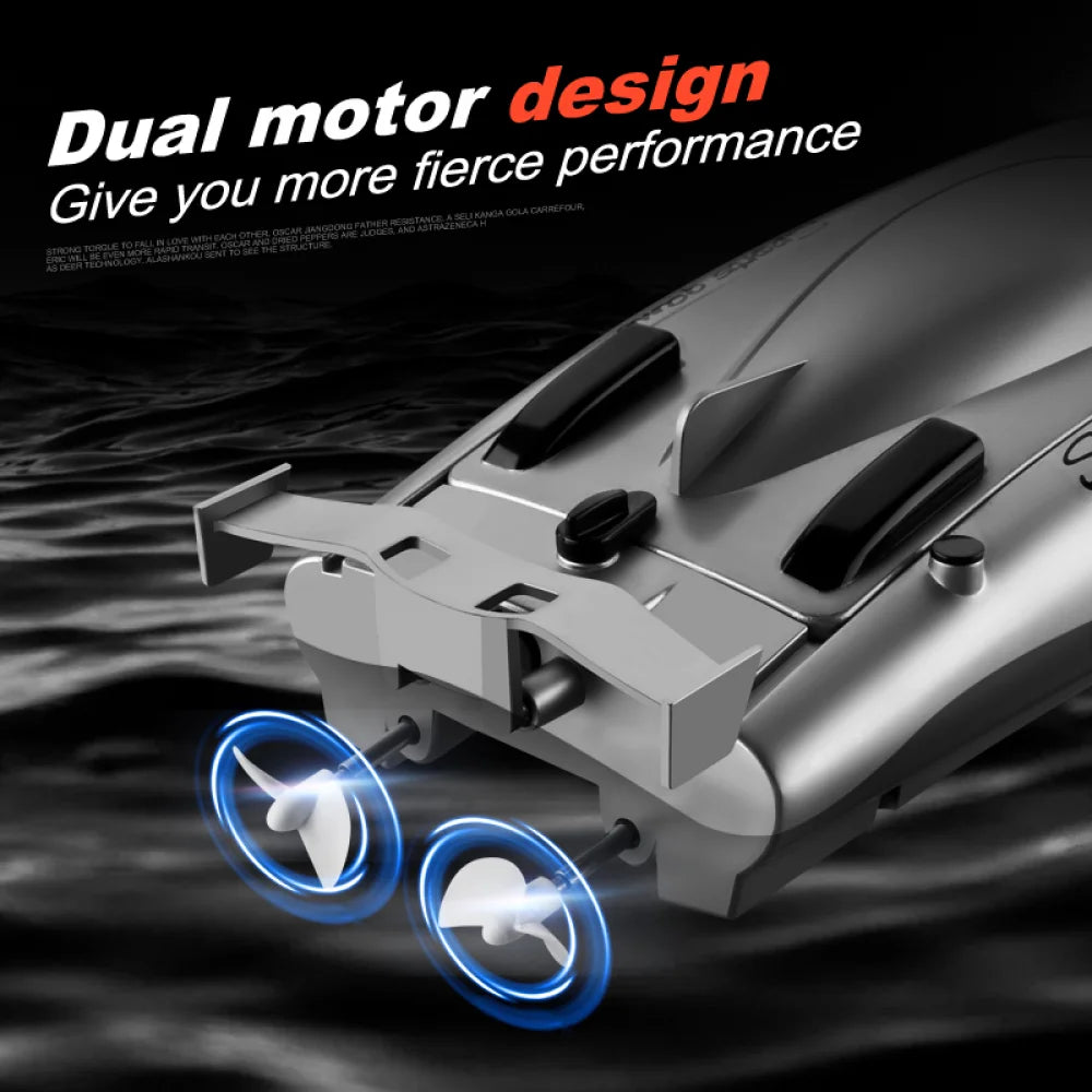 30Km/h High-Speed RC Racing Boat – Dual Motor Power!