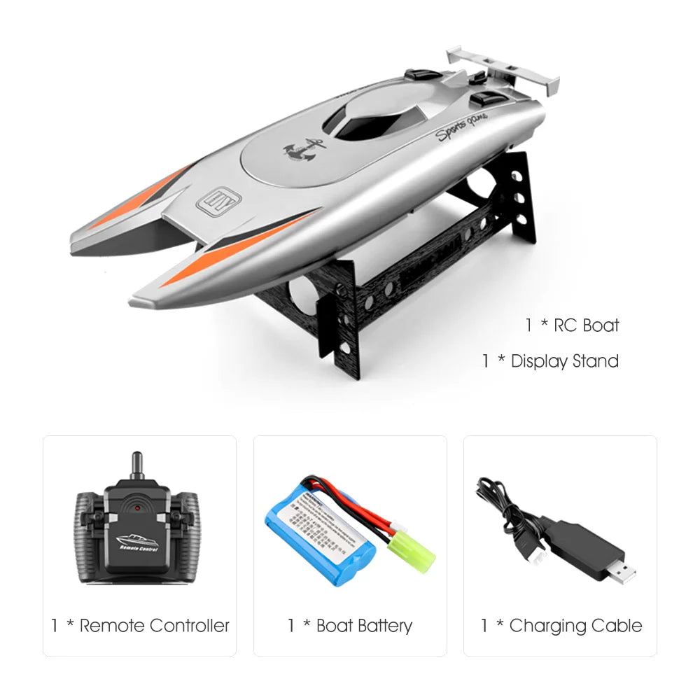 30Km/h High-Speed RC Racing Boat – Dual Motor Power!