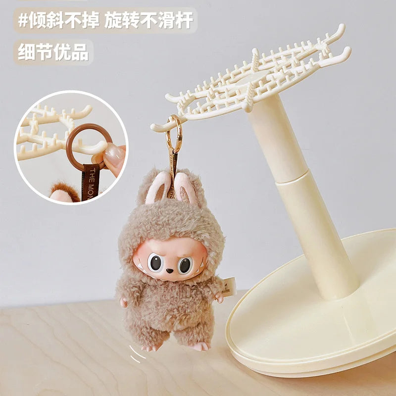 Labubu pendant display box rotating transparent