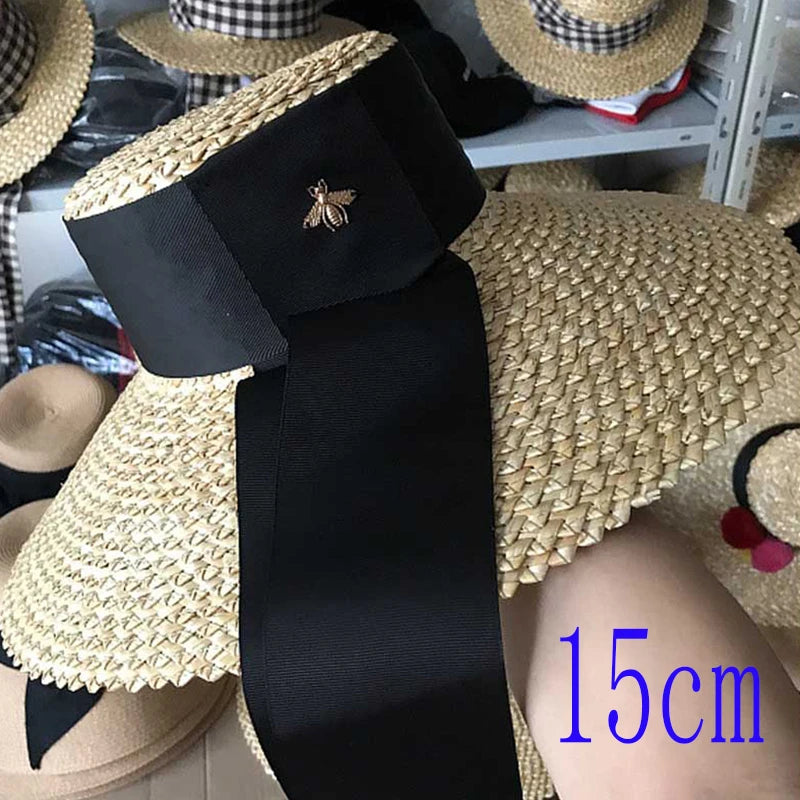 New Fashion Women’s Natural Straw Sun Hat – Large Wide Brim Floppy Kentucky Derby Style