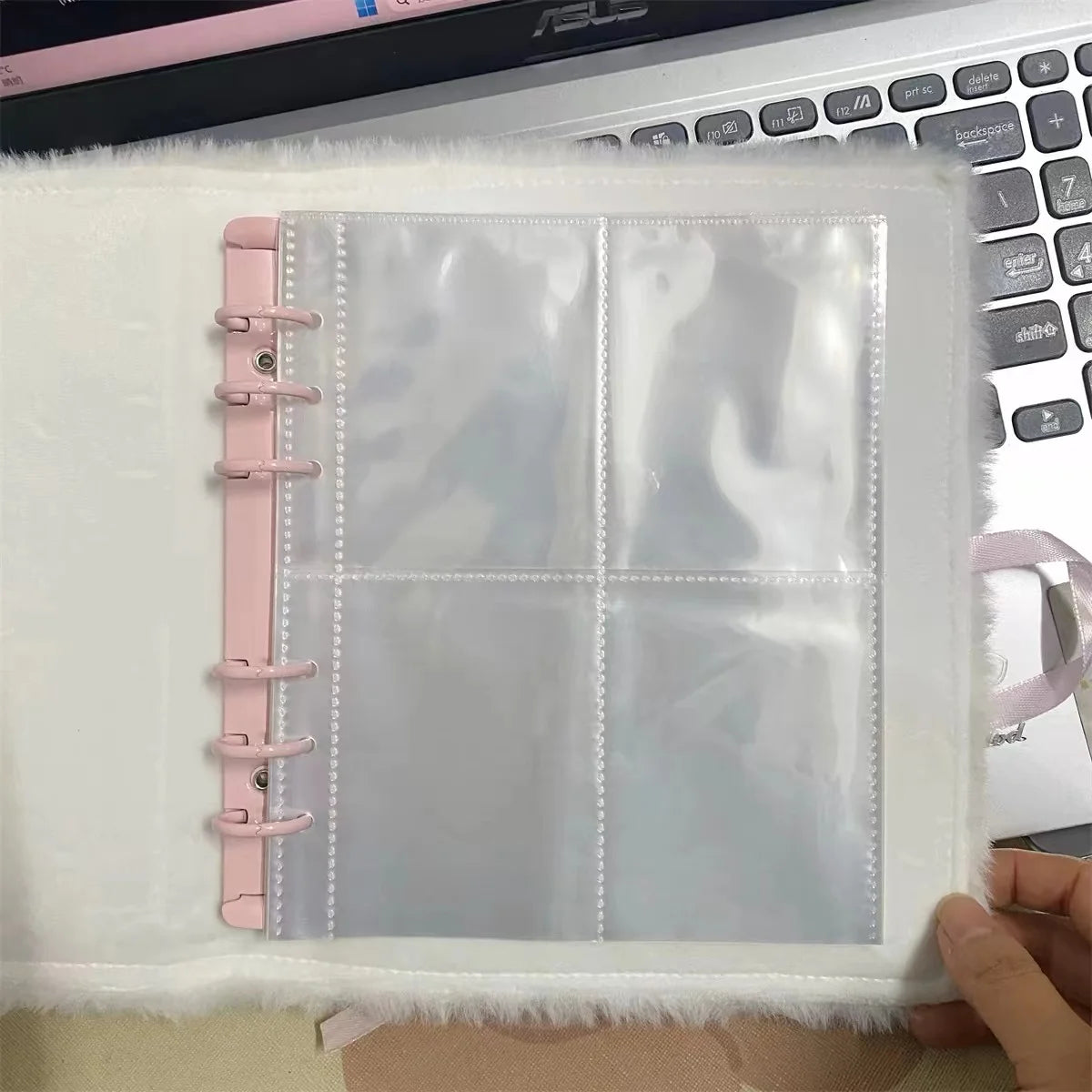 Sweet Pink Star DIY Photo Album – A6 Binder for Photocards & Postcards