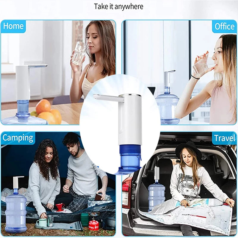 Electric Water Gallon Pump – Automatic 19L Foldable Desktop Water Dispenser
