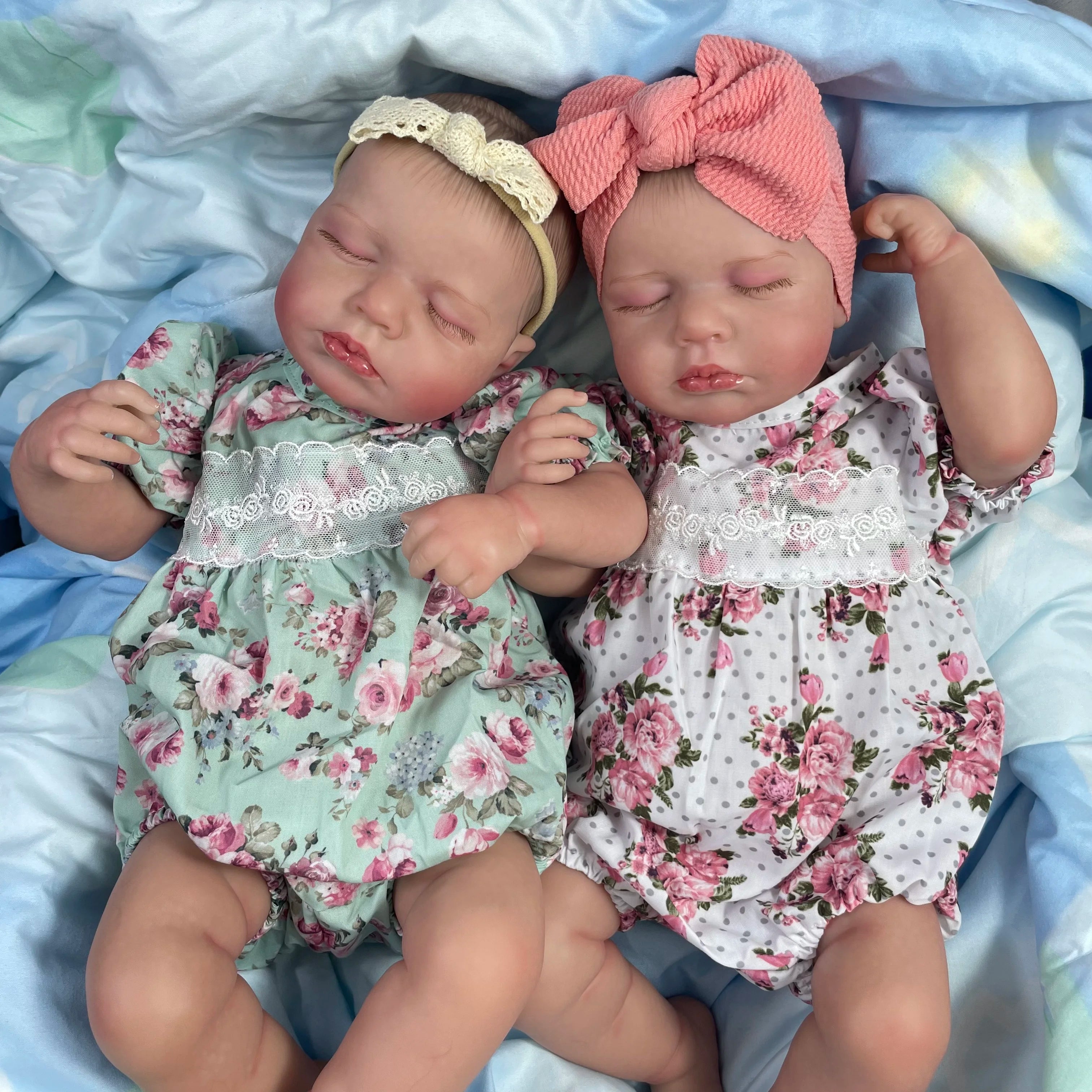 50CM LouLou Twin Reborn Baby Dolls – Finished & Lifelike