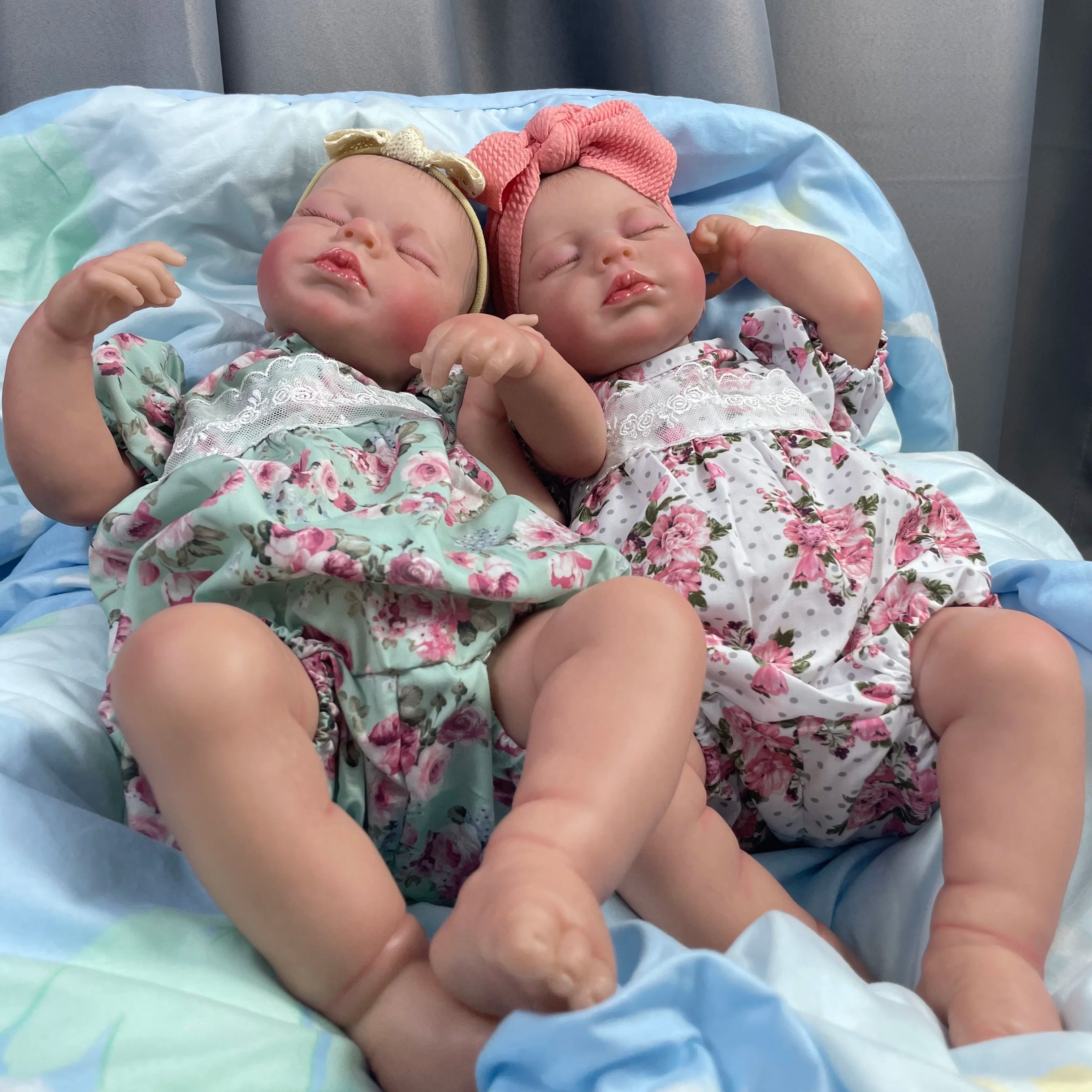 50CM LouLou Twin Reborn Baby Dolls – Finished & Lifelike