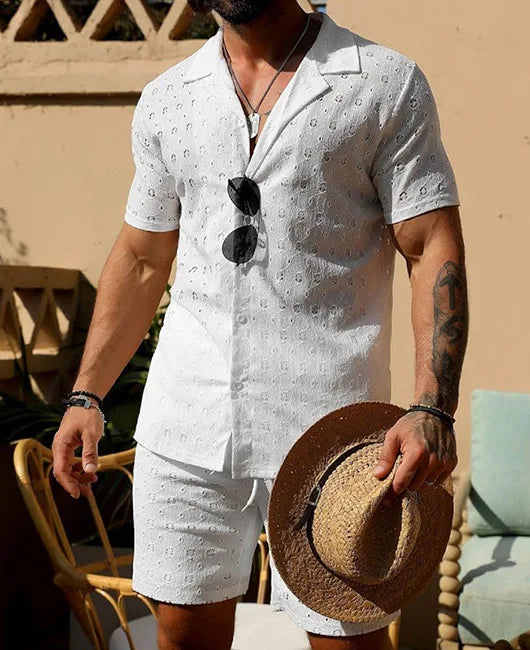 Island Mode: Men’s Hawaiian 3D Print Vacation Set