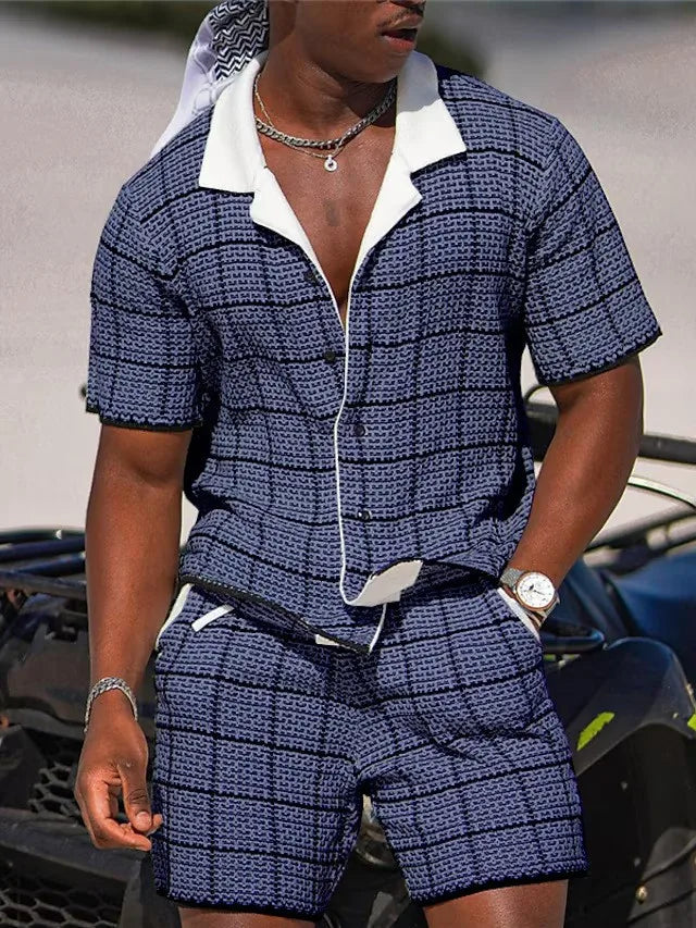 Island Mode: Men’s Hawaiian 3D Print Vacation Set