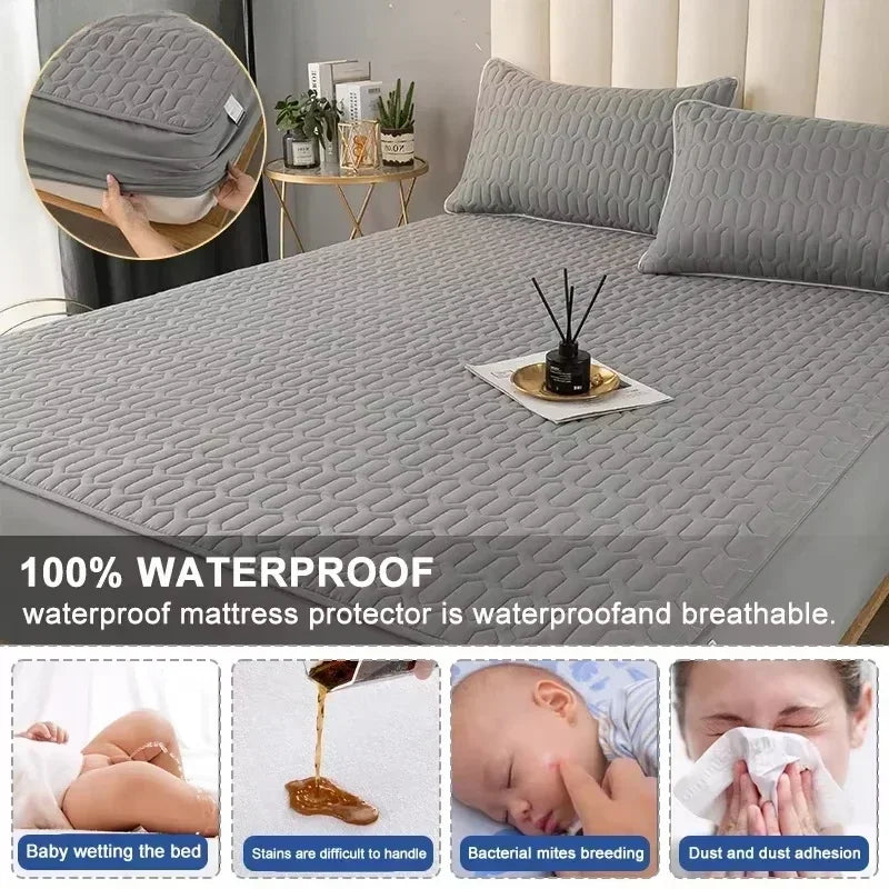 Waterproof Thicken Mattress Protector – Skin-Friendly & Comfortable