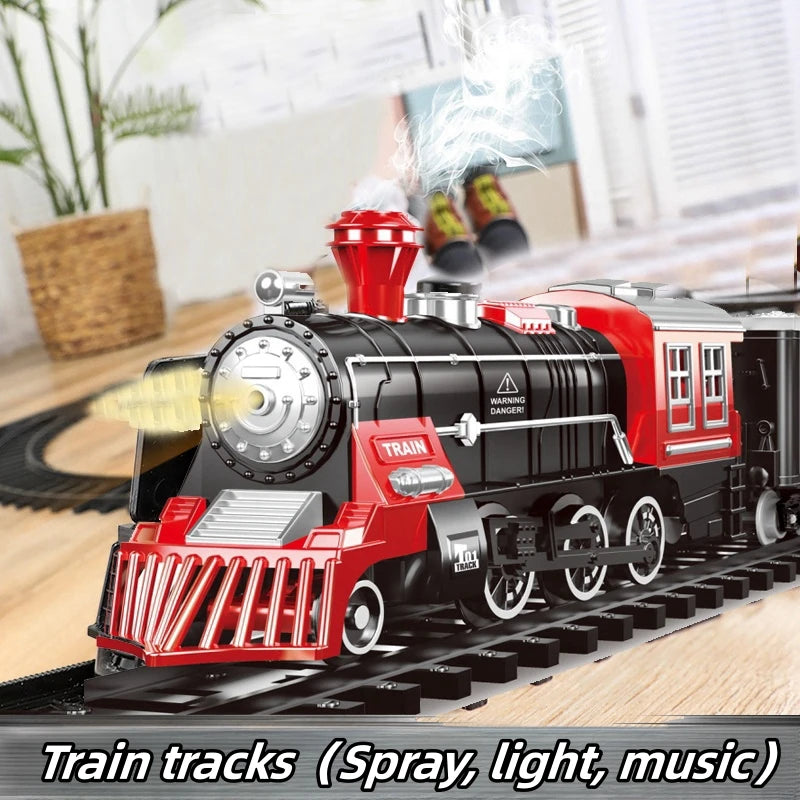 Kids' Electric Steam Train Toy Set – High-Speed Rail Adventure!