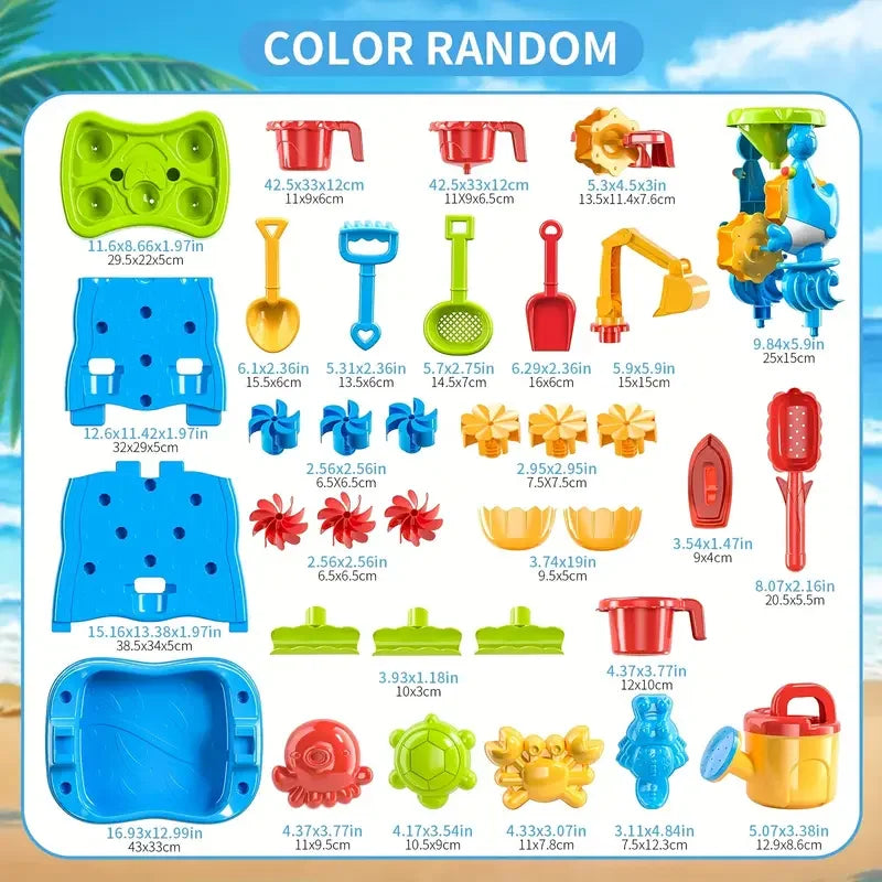 Children's Waterfall Play Table – Multi-Functional Sand & Water Toy