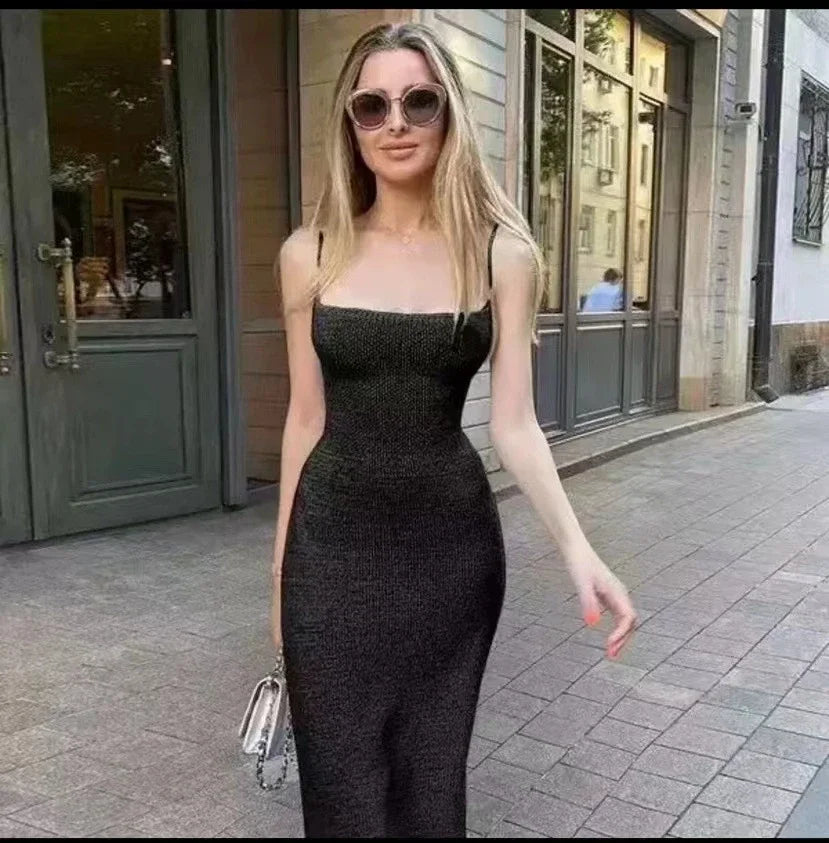 High Split Sexy Backless Summer Dress – Ankle Length & Sleeveless