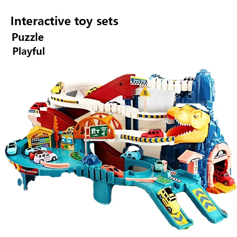 Dinosaur Mountain Track Car Set – Big Adventure for Little Racers!