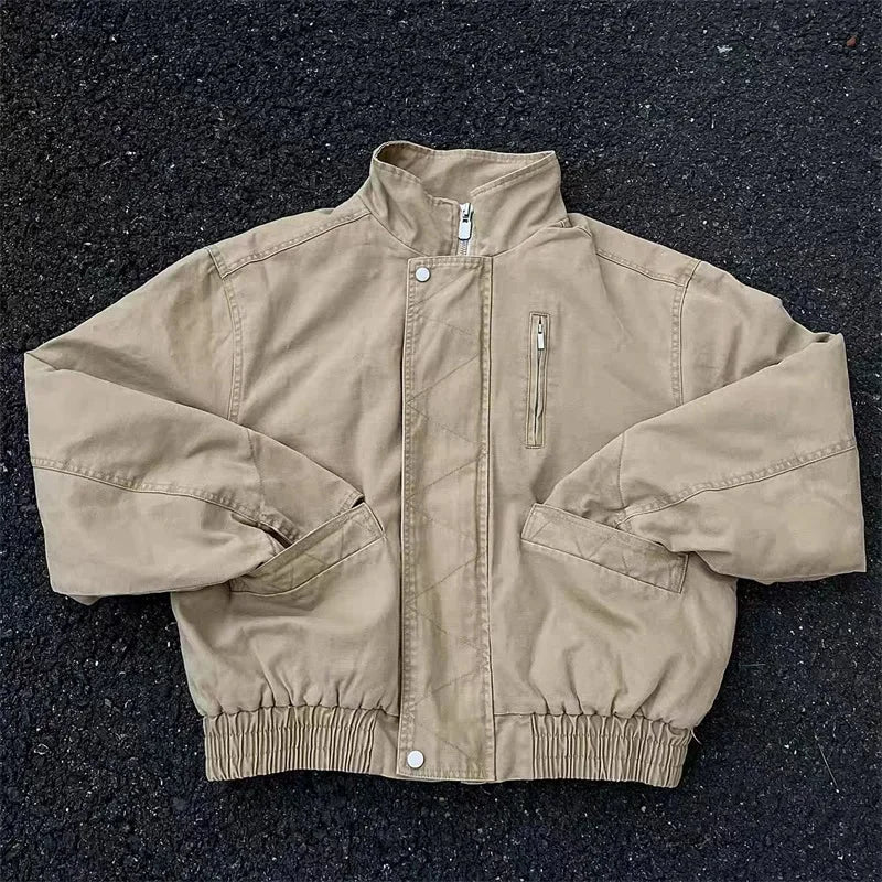 American Retro Loose Men’s Pilot Jacket – Spring/Autumn Workwear Style