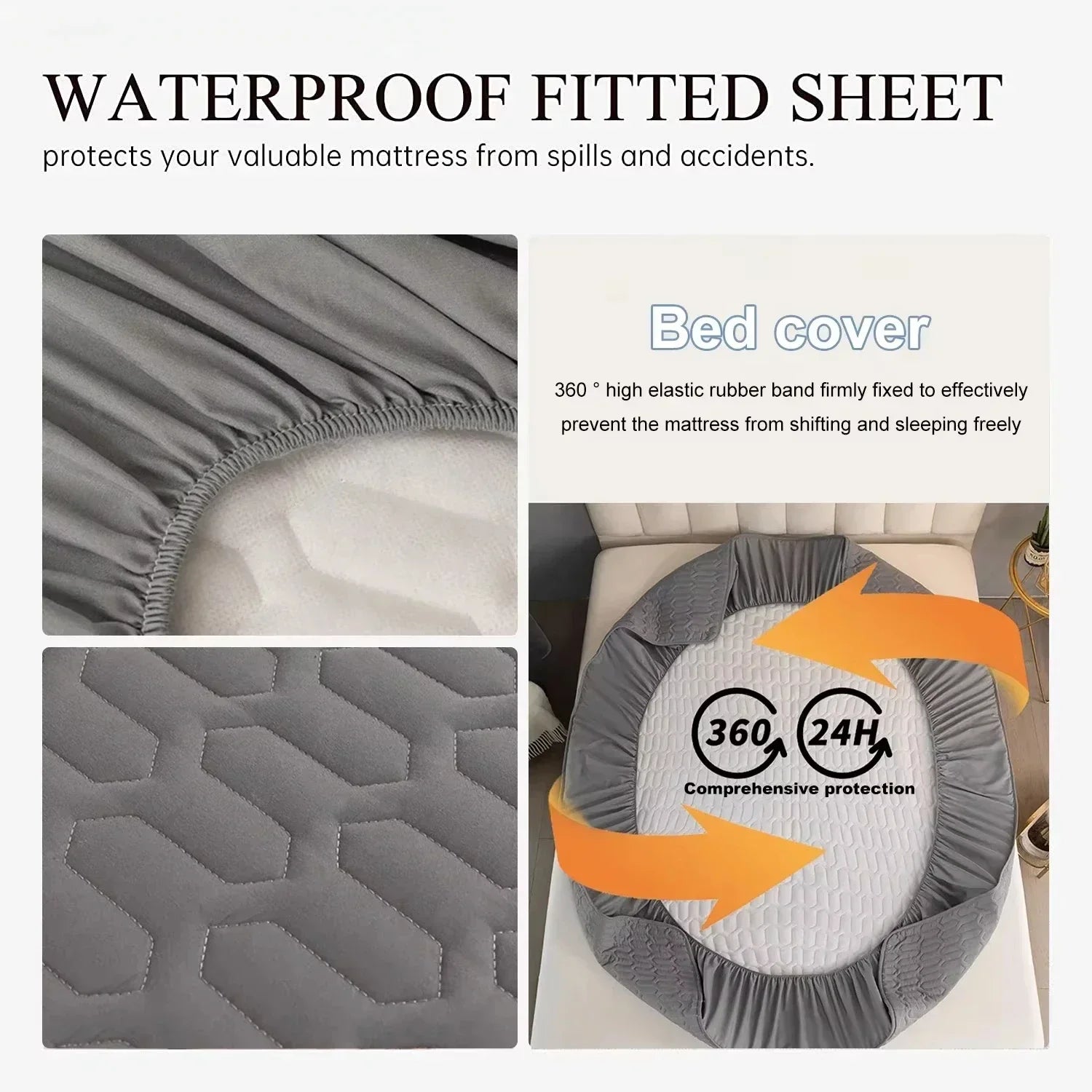 Waterproof Thicken Mattress Protector – Skin-Friendly & Comfortable
