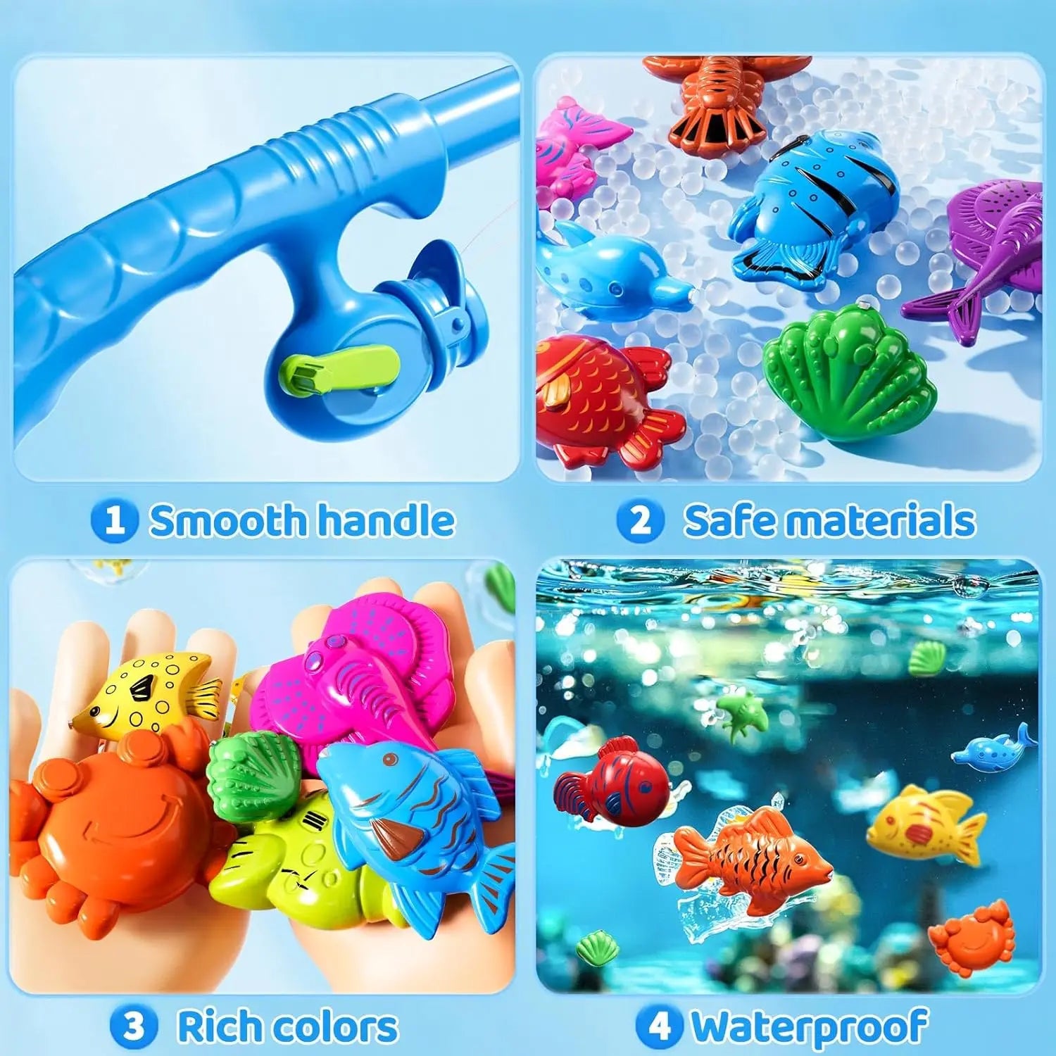 Magnetic Fishing Set with Inflatable Pool – Summer Party Game for Kids