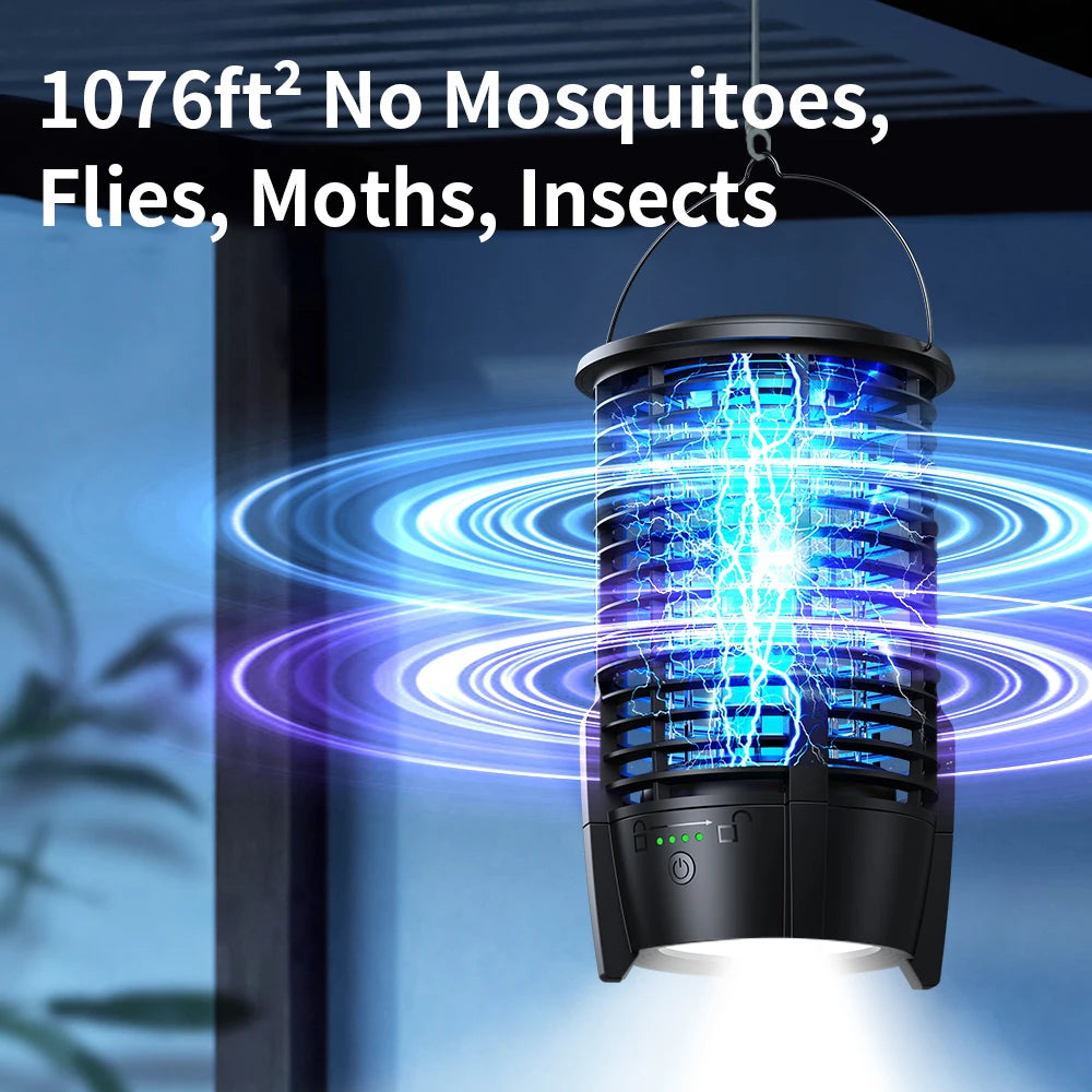 Electric Mosquito Killer Lamp with Camping Light – Rechargeable & Cordless