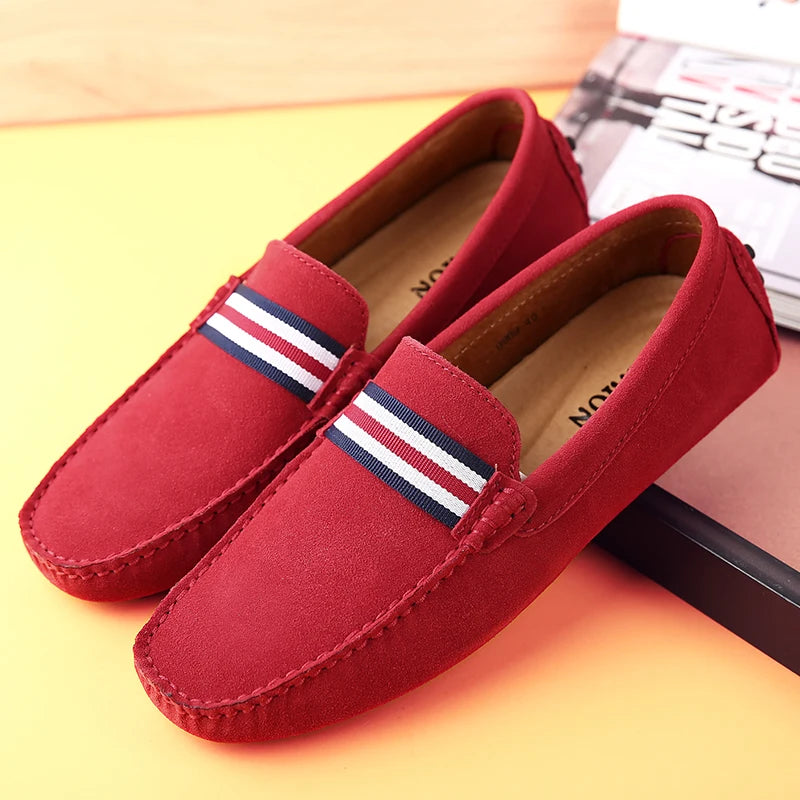 Men’s Suede Leather Loafers – Handmade Italian-Style Moccasins