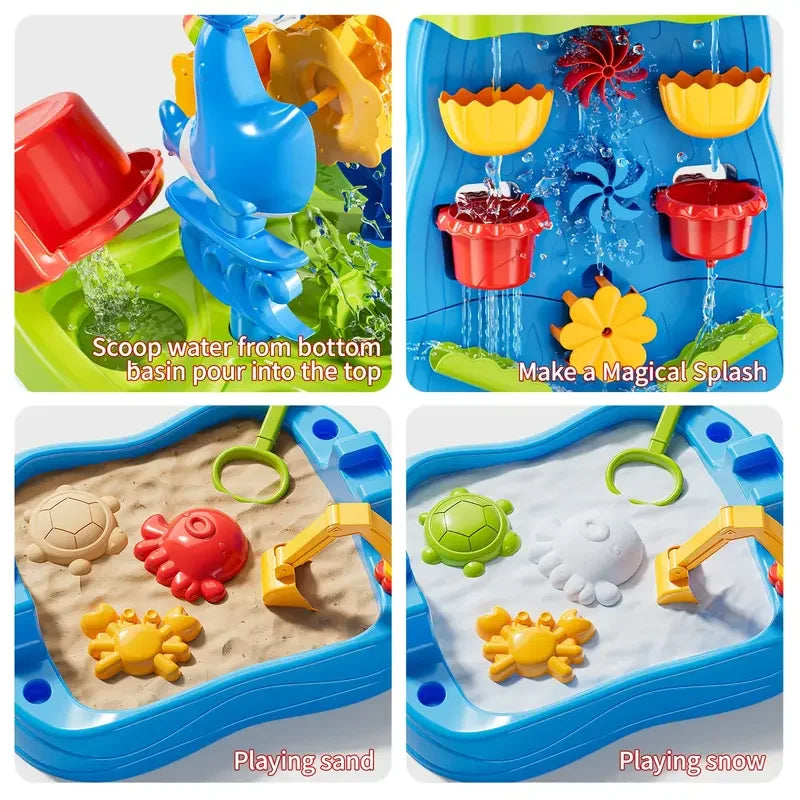 Children's Waterfall Play Table – Multi-Functional Sand & Water Toy