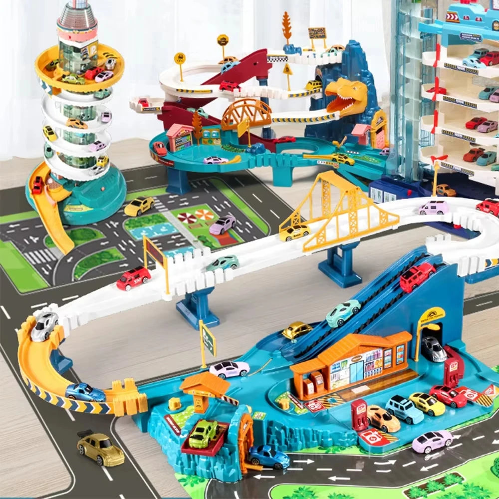 Dinosaur Mountain Track Car Set – Big Adventure for Little Racers!