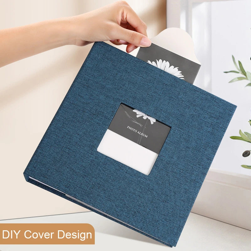 Linen Cloth Cover Photo Album – 6-Inch Interleaf Style