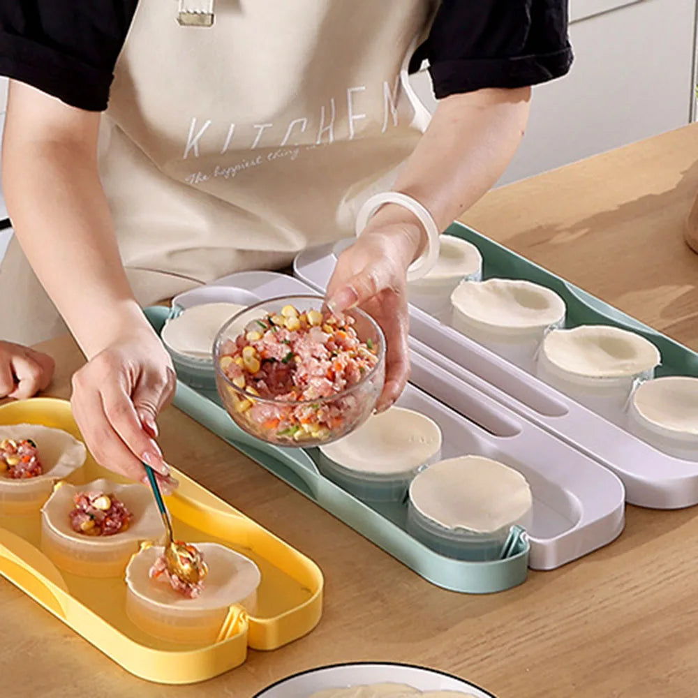 8-Grid Dumpling Mold – Fast, Easy & Uniform Dumplings Every Time!