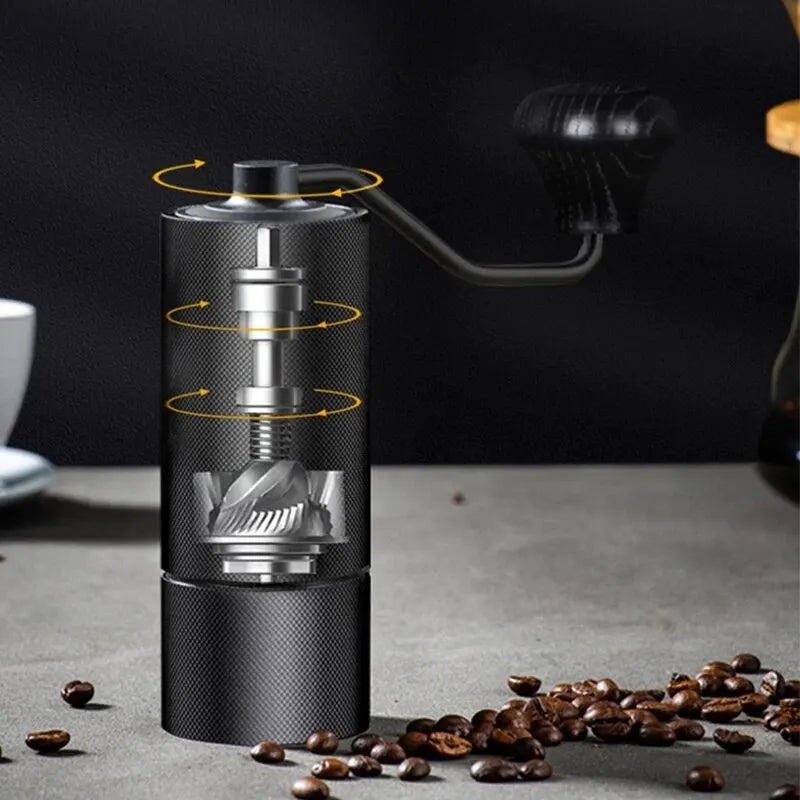 Manual Coffee Grinder – CNC Stainless Steel with Adjustable Burr
