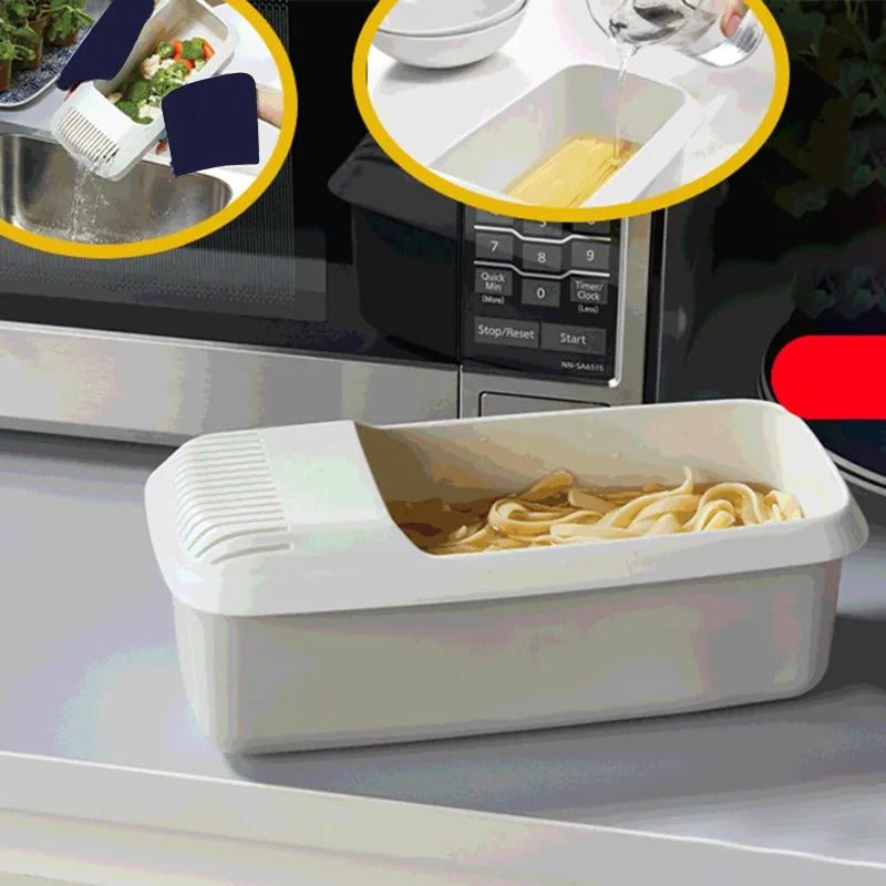 Microwave Noodles & Pasta Cooker with Built-In Strainer