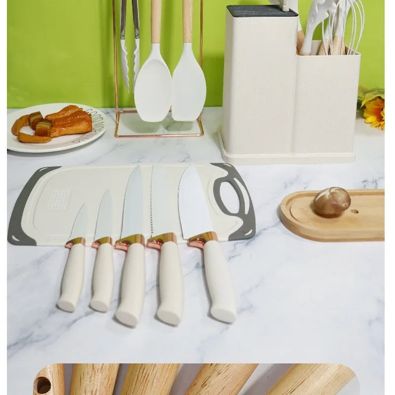19-Piece Food-Grade Silicone Kitchen Utensil Set