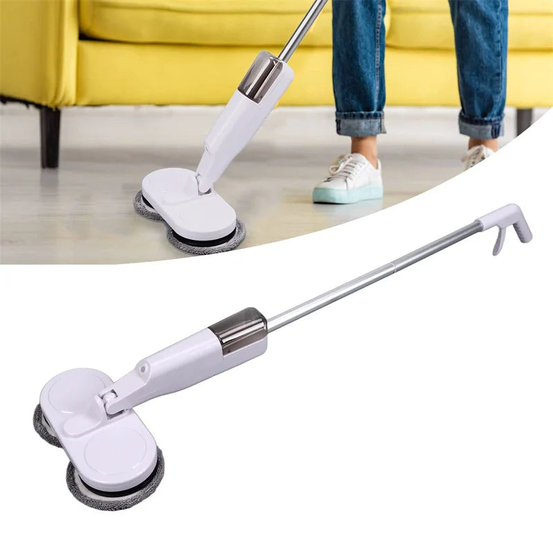 Wireless Electric Spin Mop Cleaner – 2-in-1 Wet & Dry Automatic Scrubber
