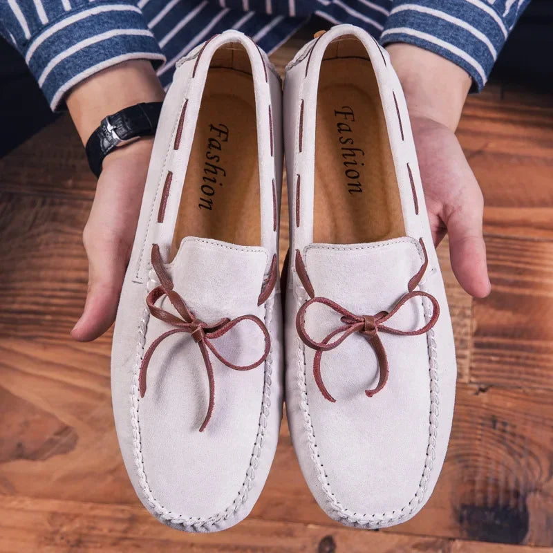 2023 Leather Men’s Casual Loafers – Luxury Brand-Inspired Slip-On Shoes