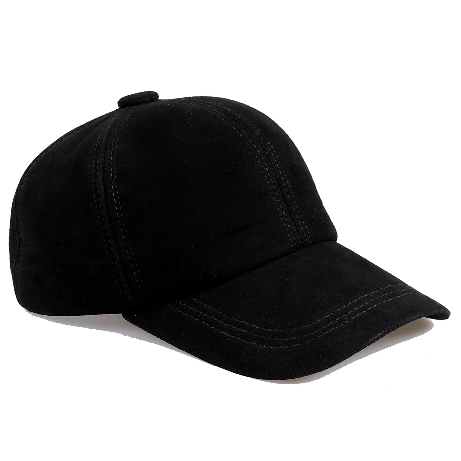 Genuine Suede Leather Baseball Cap