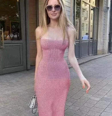 High Split Sexy Backless Summer Dress – Ankle Length & Sleeveless