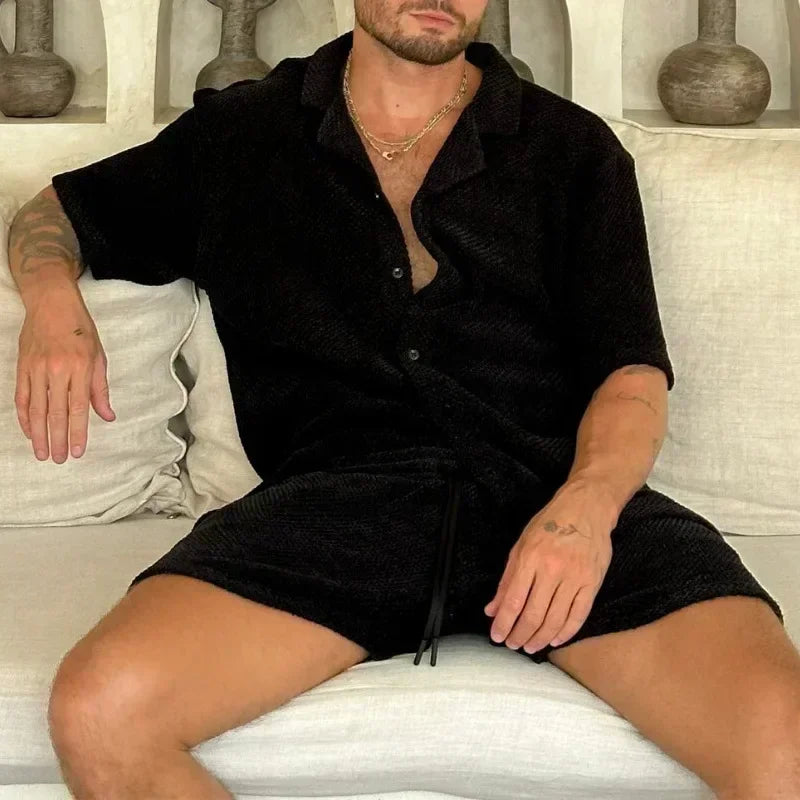 Clean-Cut Summer Style: 2025 Men’s Slim Fit Casual Set