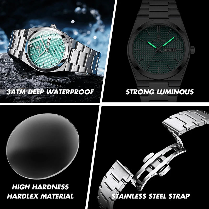 Luxury Sport Military Men’s Watch – Waterproof Luminous Stainless Steel