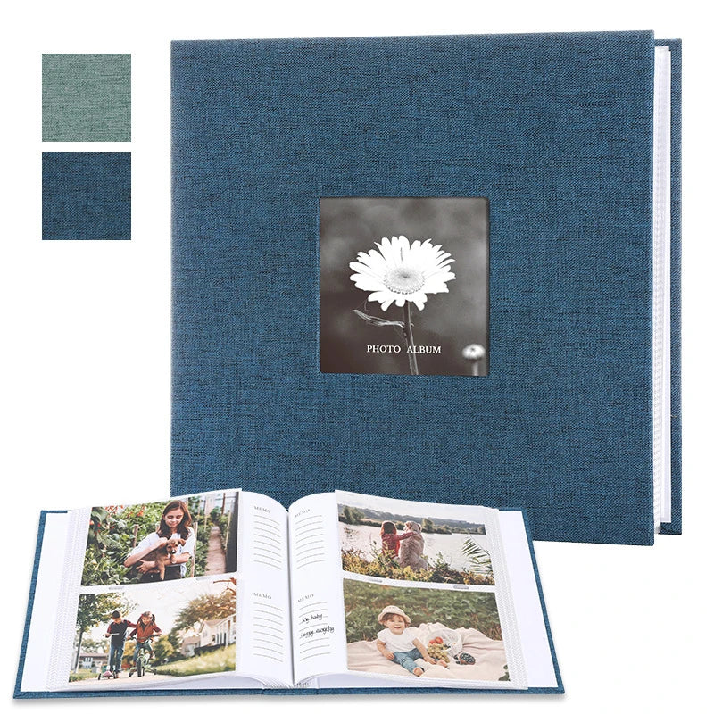 Linen Cloth Cover Photo Album – 6-Inch Interleaf Style