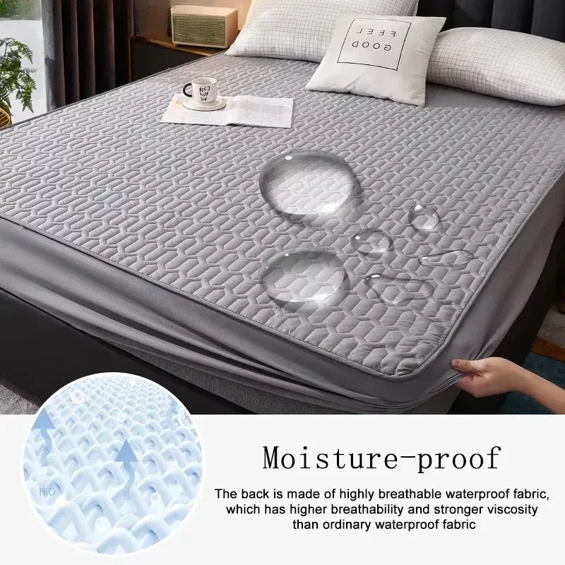 Waterproof Thicken Mattress Protector – Skin-Friendly & Comfortable