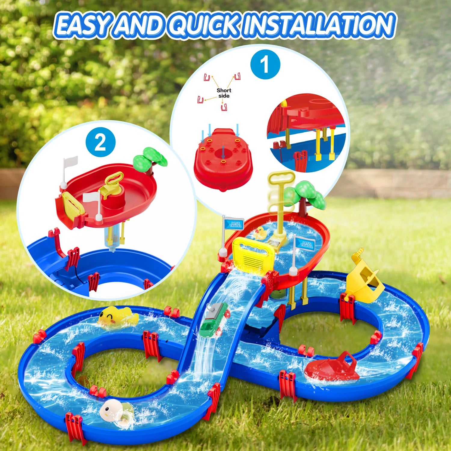 Summer Outdoor Kids Water Table – 2-Tier Toddler Playset