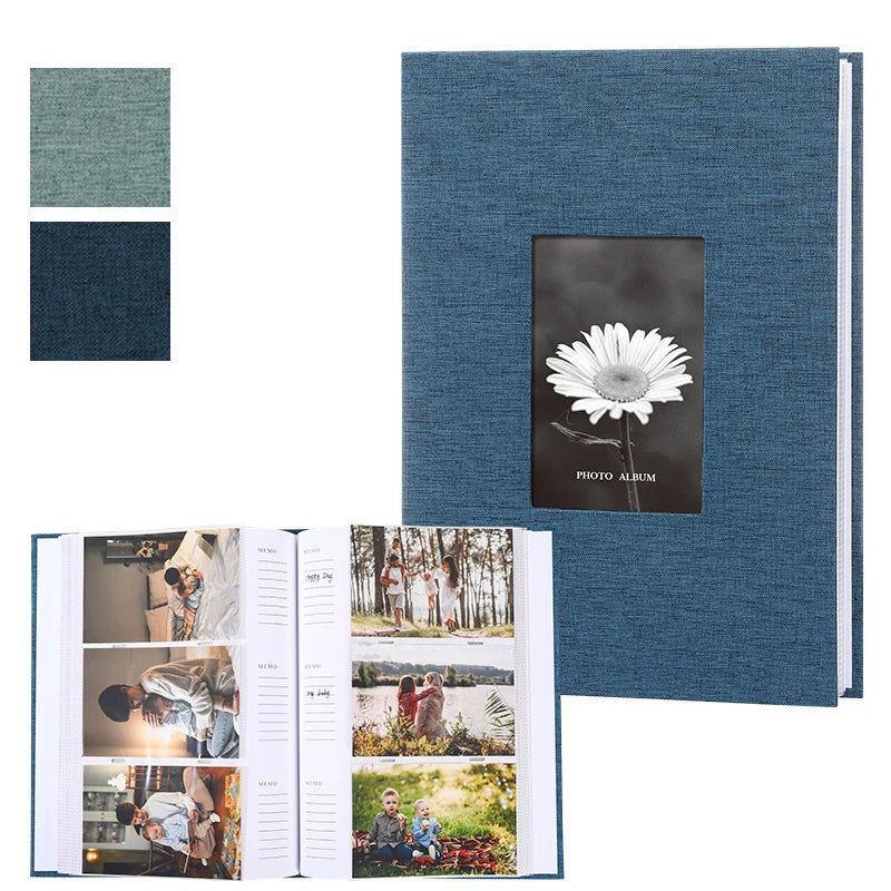 Linen Cloth Cover Photo Album – 6-Inch Interleaf Style