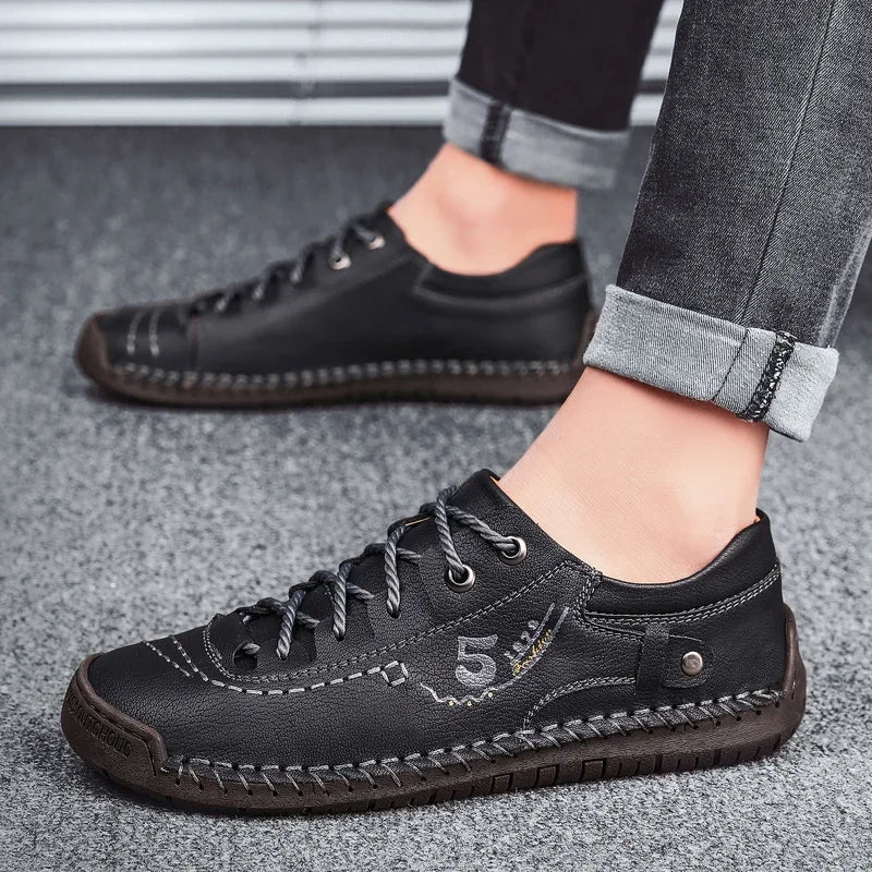 New Men’s Handmade Leather Loafers – Comfortable Moccasins & Classic Driving Shoes