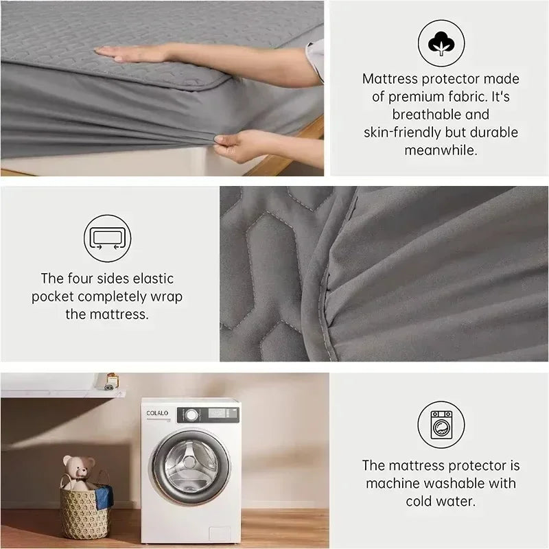 Waterproof Thicken Mattress Protector – Skin-Friendly & Comfortable
