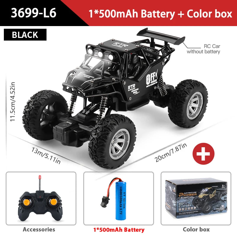 High-Speed Off-Road Climbing Truck with Cool LED Lights and Remote Control
