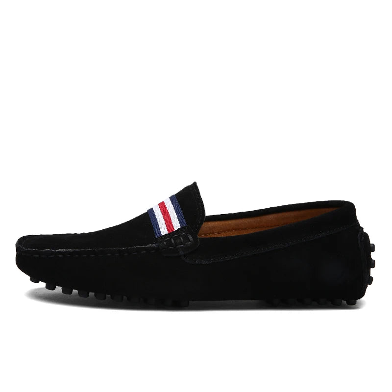 Men’s Suede Leather Loafers – Handmade Italian-Style Moccasins
