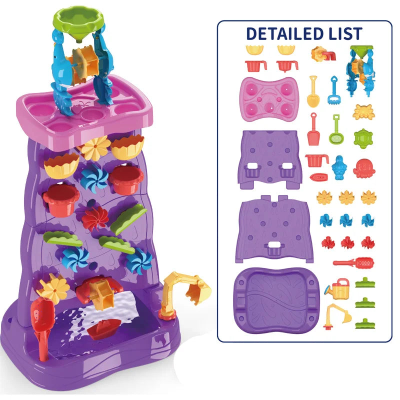 Children's Waterfall Play Table – Multi-Functional Sand & Water Toy