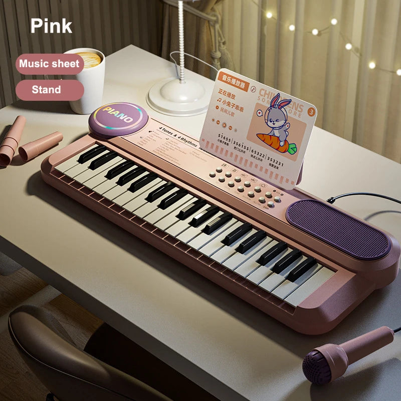 37-Key Children’s Electronic Piano Keyboard with Microphone