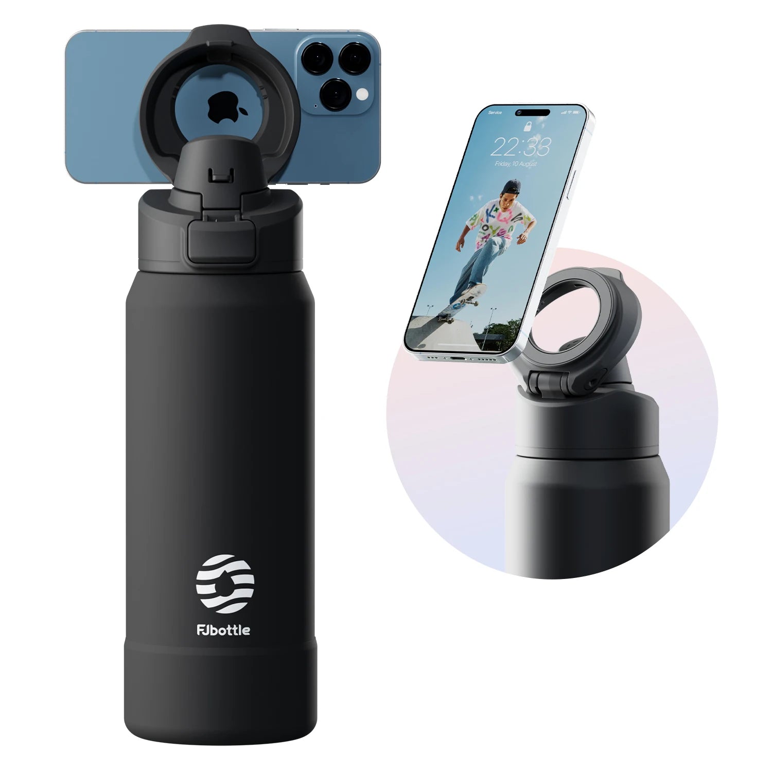 Magnetic Thermos Sports Water Bottle