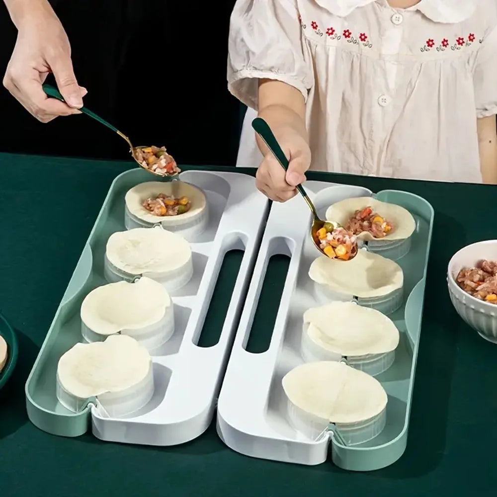 8-Grid Dumpling Mold – Fast, Easy & Uniform Dumplings Every Time!