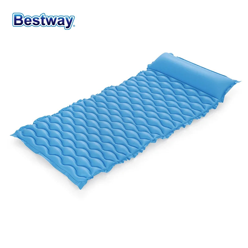Inflatable Air Cushion – Pool Floating Wave Lounger with Head Pillow