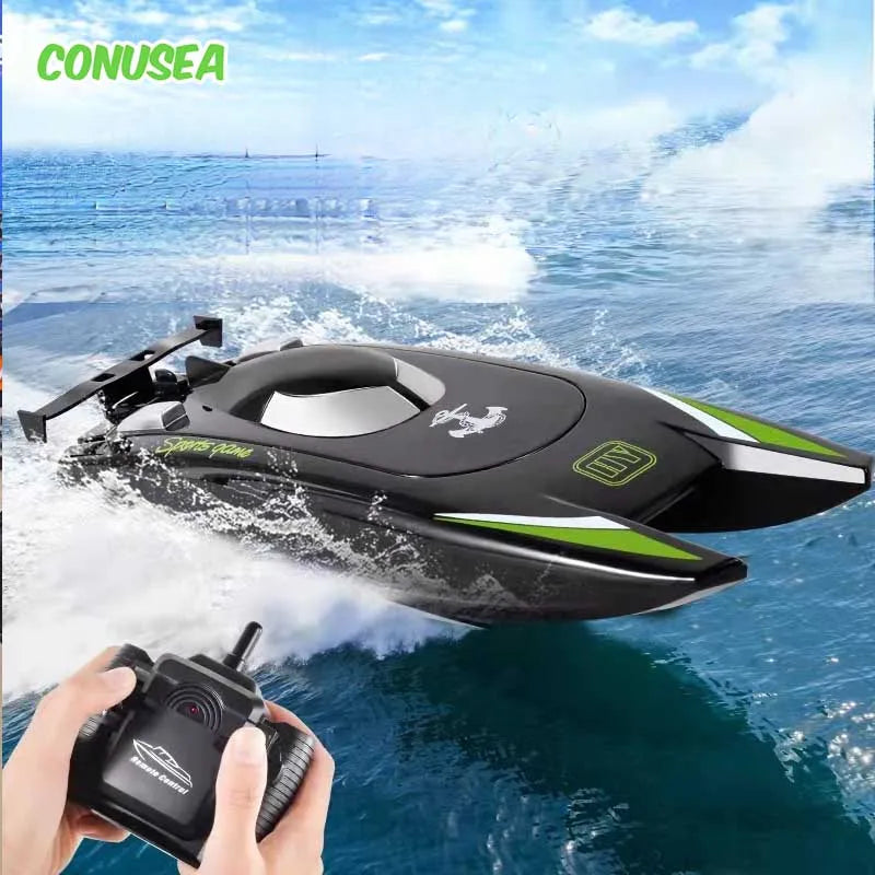 30Km/h High-Speed RC Racing Boat – Dual Motor Power!
