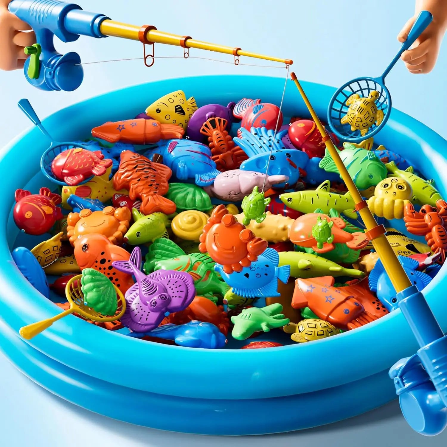 Magnetic Fishing Set with Inflatable Pool – Summer Party Game for Kids