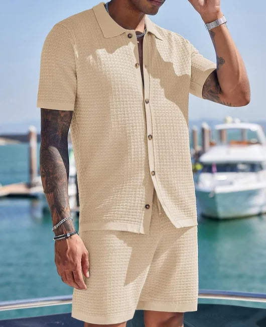 Island Mode: Men’s Hawaiian 3D Print Vacation Set