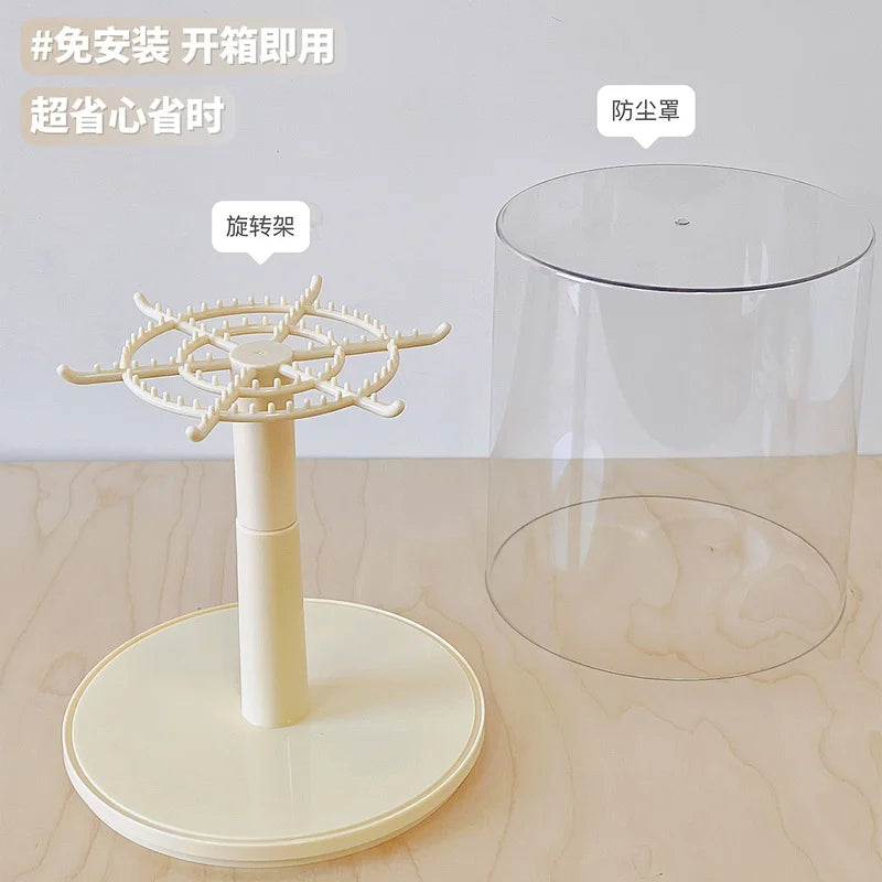 Labubu pendant display box rotating transparent